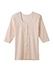 GUNZE(グンゼ)快適工房 婦人七分袖前あきボタン付きシャツ やわらか素材 綿100%のカラー　カームベージュ 
