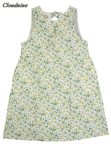 Cloudnine 婦人ワンピースエプロン 花柄 後ろカシュクール風 の格安通販 Cloudnine 婦人ワンピースエプロン 花柄 後ろカシュクール風 の格安通販