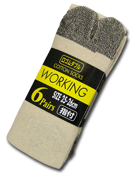 COTTON SOCKS WORKING (RE) wt 6Pairs 89-U6̃C摜