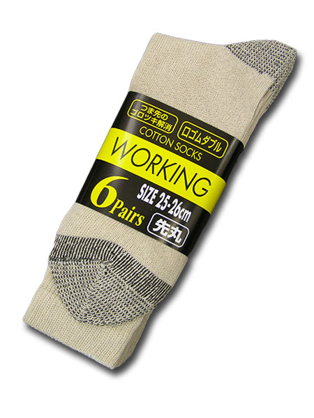 COTTON SOCKS WORKING (R)  6Pairs 89-6P̃C摜