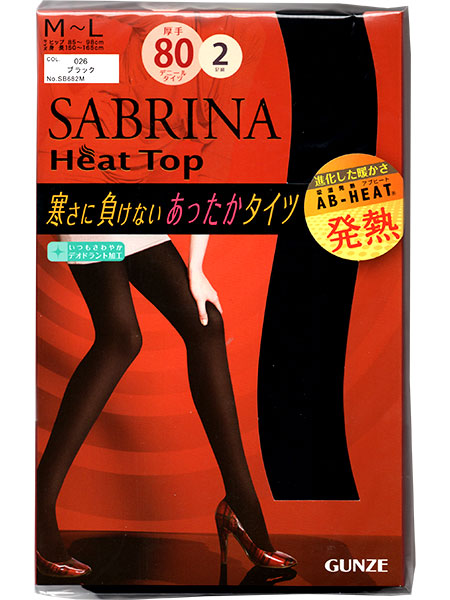 GUNZE(O[)SABRINA(Tui)wl^Cc heat Top 80fj[ 2g SB682̃C摜