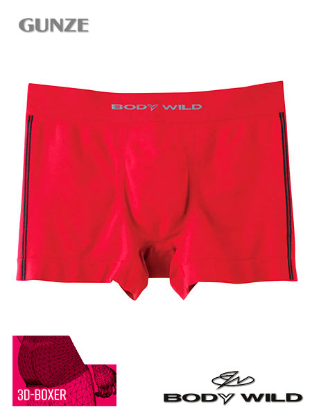 GUNZE(O[)BODYWILD am{NT[u[t(OƂ) 3D-BOXER TChC BWS856J̃C摜