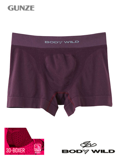 GUNZE(O[)BODYWILD am{NT[u[t(OƂ) 3D-BOXER n BWS850J̃C摜