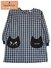 Hand Made 婦人裏フリースかっぽう着 チェック柄 猫ポケットの詳細画面へ