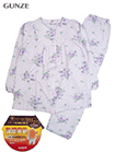 GUNZE(グンゼ)ホットマジック 婦人長袖・長パンツパジャマ 吸湿発熱 ソフトキルト 花柄の詳細画面へ