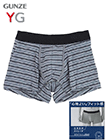 GUNZE(グンゼ)YG 紳士ボクサーブリーフ(前あき)先染めボーダー柄 ぴったりめ