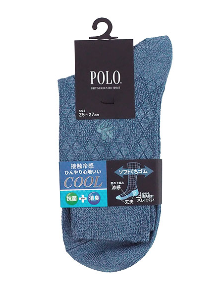 �O���[ POLO(�|��)�a�m�\�b�N�X COOL �ڐG�⊴ �Ђ���S�n���� �_�C���`�F�b�N�� PBZ072�̏ڍ׉摜�R