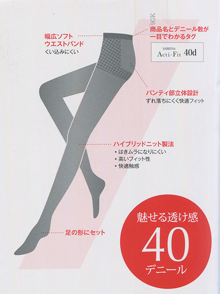 GUNZE(グンゼ)SABRINA(サブリナ)婦人タイツ Acti-Fit 美脚 40デニール SBW41 の格安通販